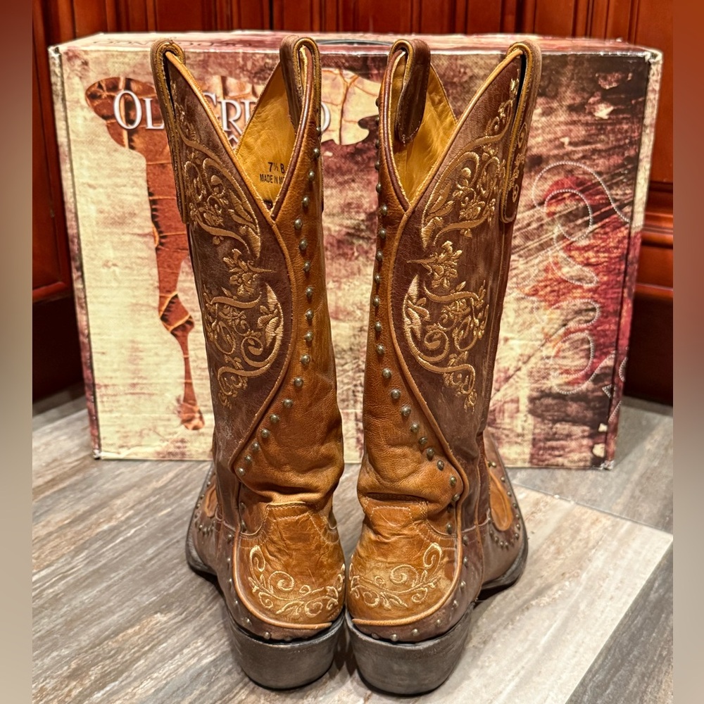 Old Gringo Arta Embroidery Stud Cowgirl Wedding Floral Cowboy Boots RARE 7.5 - Picture 7 of 10